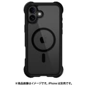 iPhone 16 Plus 対応 ケース クリア MagSafe 対応 耐衝撃 MIL規格 マグセーフ スマホケース Odyssey M レザーブラック ME_IPBCSPTO1_LB