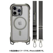 iPhone 16 Pro 対応 ケース ショルダー ストラップ 付き クリア MagSafe 対応 耐衝撃 MIL規格 マグセーフ スマホケース Odyssey +Strap M チタニウム ME_IPRCSPTO4_TI