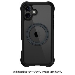 iPhone 16 Plus 対応 ケース クリア MagSafe 対応 スタンド リング付き 耐衝撃 MIL規格 スマホケース マグセーフ リング スマホカバー Odyssey Stand M レザーブラック ME_IPBCSPTO6_LB