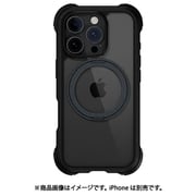 iPhone 16 Pro 対応 ケース クリア MagSafe 対応 スタンド リング付き 耐衝撃 MIL規格 スマホケース マグセーフ リング スマホカバー Odyssey Stand M レザーブラック ME_IPRCSPTO6_LB