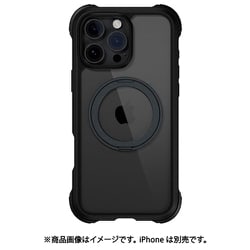 iPhone 16 Pro Max 対応 ケース クリア MagSafe 対応 スタンド リング付き 耐衝撃 MIL規格 スマホケース マグセーフ リング スマホカバー Odyssey Stand M レザーブラック ME_IPGCSPTO6_LB