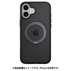 iPhone 16 Plus 対応 ケース クリア MagSafe 対応 スタンド リング付き 耐衝撃 MIL規格 スマホケース マグセーフ リング スマホカバー MagStand 360 M ブラック ME_IPBCSPTM1_BK