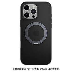 iPhone 16 Pro Max 対応 ケース クリア MagSafe 対応 スタンド リング付き 耐衝撃 MIL規格 スマホケース マグセーフ リング スマホカバー MagStand 360 M ブラック ME_IPGCSPTM1_BK