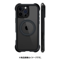 iPhone 16 Pro Max 対応 ケース クリア MagSafe 対応 スタンド リング付き 耐衝撃 MIL規格 スマホケース マグセーフ リング スマホカバー Odyssey Stand M メタルブラック ME_IPGCSPTO6_MB