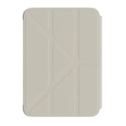 iPad mini 7 mini6 対応 ケース 手帳型 5WAY スタンド付き 保護 カバー 合成 皮 革 case 動画視聴 タイピング スタンド FACET スターライトホワイト ME_PMACSPLF4_SW