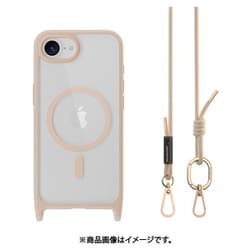 iPhone 16e 対応 ケース ショルダー ストラップ 付き クリア マグネット リング付き 耐衝撃 MIL規格 マグネットリング スマホケース Roam M ロゼ/ロゼ ME_IS4CSPTR2_RS