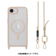 iPhone 16e 対応 ケース ショルダー ストラップ 付き クリア マグネット リング付き 耐衝撃 MIL規格 マグネットリング スマホケース Roam M ロゼ/ロゼ ME_IS4CSPTR2_RS