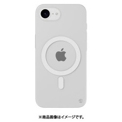 iPhone 16e 対応 ケース マグネット 付き 超 薄型 軽量 指紋 傷 防止 スマホケース サラサラ フロスト クリア スマホカバー 0.35 M トランスパレント SE_IS4CSPP3M_TR