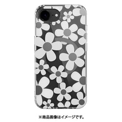 iPhone 16e 対応 ケース 花柄 クリア オシャレ 可愛い マグネット リング 付き 耐衝撃 スマホケース 花 かわいい マグセーフ スマホカバー Fleur M ホワイト SE_IS4CSPTFU_WH
