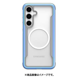 Galaxy S25 対応 ケース クリア MagSafe対応 耐衝撃 米軍MIL規格 スマホケース アルミ フレーム カバー Shield M イリデセント RT_G5SCSAPSS_IR
