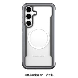 Galaxy S25 対応 ケース クリア MagSafe対応 耐衝撃 米軍MIL規格 スマホケース アルミ フレーム カバー Shield M ブラック RT_G5SCSAPSS_BK