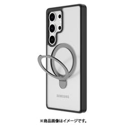 Galaxy S25 Ultra 対応 ケース クリア MagSafe対応 スタンド 付き 耐衝撃 米軍MIL規格 スマホケース リング スタンド付き カバー Air Stand M ブラック/クリア RT_G5LCSPTAI_BC