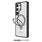 Galaxy S25 Ultra 対応 ケース クリア MagSafe対応 スタンド 付き 耐衝撃 米軍MIL規格 スマホケース リング スタンド付き カバー Air Stand M ブラック/クリア RT_G5LCSPTAI_BC