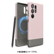 Galaxy S25 Ultra 対応 ケース MagSafe対応 耐衝撃 スマホケース カメラ レンズ 保護 マグネット 付 カバー MAGNETIC GLIDE CASE ラブリーピンク/ミディアムグレー EL_G5LCSPTG1_PG
