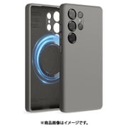 Galaxy S25 Ultra 対応 ケース MagSafe対応 シリコン 耐衝撃 スマホケース 指紋 防止 マグネット シリコンケース カバー MAGNETIC SILICONE CASE ミディアムグレー EL_G5LCSSCS5_MG