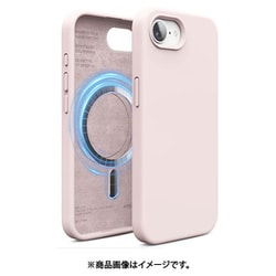 iPhone 16e 対応 ケース マグネット 付き シリコン 耐衝撃 スマホケース 指紋 防止 サラサラ シリコンケース MAGNETIC SILICONE CASE ラブリーピンク EL_IS4CSSLS5_LP
