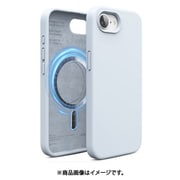 iPhone 16e 対応 ケース マグネット 付き シリコン 耐衝撃 スマホケース 指紋 防止 サラサラ シリコンケース MAGNETIC SILICONE CASE ライトブルー EL_IS4CSSLS5_LB