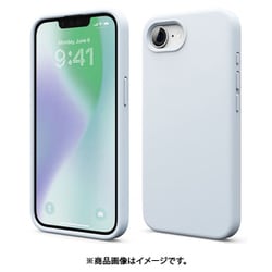 iPhone 16e 対応 ケース シリコン 耐衝撃 スマホケース 指紋 防止 サラサラ シンプル シリコンケース カバー SILICONE CASE ライトブルー EL_IS4CSSCS7_LB
