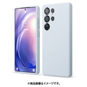 Galaxy S25 Ultra 対応 ケース シリコン 耐衝撃 スマホケース 指紋 防止 サラサラ シンプル シリコンケース カバー SILICONE CASE ライトブルー EL_G5LCSSCS6_LB