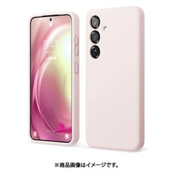 Galaxy S25 対応 ケース シリコン 耐衝撃 スマホケース 指紋 防止 サラサラ シンプル シリコンケース カバー SILICONE CASE ラブリーピンク EL_G5SCSSCS6_LP