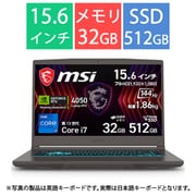 ゲーミングノートPC/Thin 15 B13V/15.6型/Core i7-13620H/GeForce RTX 4050/メモリ 32GB/SSD 512GB/Windows 11 Home Thin-15-B13VE-2056JP