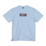 ボックスロゴTシャツ メンズ カットソー ブルー Mサイズ 9244