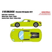 EML045G 1/18 Porsche 918 Spyder 2011 アシッドグリーン [レジンキャストミニカー]