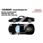 EML045I 1/18 Porsche 918 Spyder 2011 バサルトブラックメタリック [レジンキャストミニカー]