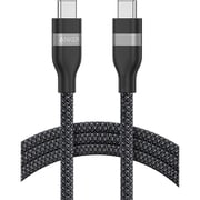 USB-C & USB-C ケーブル 1.8m 240W,高耐久ナイロン ブラック A82E2N12