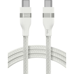 USB-C ＆ USB-C ケーブル 1.8m 240W 高耐久ナイロン ホワイト A82E2N22