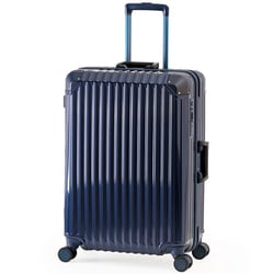 スーツケース 旅行日数目安：5～7泊 62L 前輪ストッパー アルミフレーム TSAロック搭載 KS-1001-24F ネイビー