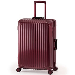 スーツケース 旅行日数目安：5～7泊 62L 前輪ストッパー アルミフレーム TSAロック搭載 KS-1001-24F ワイン