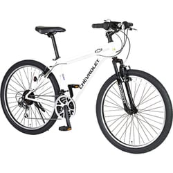 マウンテンバイク 430mm 26×2.125インチ 18段変速 ホワイト ATB2618F-sus