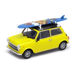 WE22496SBY 1/24 ミニ クーパー 1300 イエロー サーフボード付 [ダイキャストミニカー]