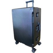 ハードキャリー フレームタイプ 預け入れ無料 旅行日数目安：7～8泊 約74L TSロック搭載 ストッパー付き 静音キャスター ブラック SK-0895-63