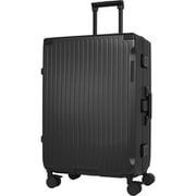 ハードキャリー フレームタイプ 預け入れ無料 旅行日数目安:7~8泊 約74L TSロック搭載 ストッパー付き 静音キャスター ブラック SK-0895-63