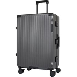 ハードキャリー フレームタイプ 預け入れ無料 旅行日数目安：7～8泊 約74L TSロック搭載 ストッパー付き 静音キャスター ガンメタ SK-0895-63