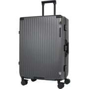 ハードキャリー フレームタイプ 預け入れ無料 旅行日数目安:7~8泊 約74L TSロック搭載 ストッパー付き 静音キャスター ガンメタ SK-0895-63