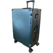 ハードキャリー フレームタイプ 預け入れ無料 旅行日数目安:7~8泊 約74L TSロック搭載 ストッパー付き 静音キャスター グリーン SK-0895-63