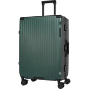 ハードキャリー フレームタイプ 預け入れ無料 旅行日数目安:7~8泊 約74L TSロック搭載 ストッパー付き 静音キャスター グリーン SK-0895-63