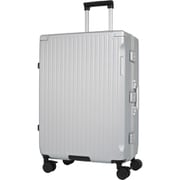 ハードキャリー フレームタイプ 預け入れ無料 旅行日数目安:7~8泊 約74L TSロック搭載 ストッパー付き 静音キャスター シルバー SK-0895-63