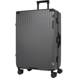 ハードキャリー フレームタイプ 預け入れ無料 旅行日数目安：1週間以上 約87L TSロック搭載 ストッパー付き 静音キャスター ガンメタ SK-0895-67