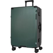 ハードキャリー フレームタイプ 預け入れ無料 旅行日数目安:1週間以上 約87L TSロック搭載 ストッパー付き 静音キャスター グリーン SK-0895-67