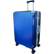 ハードキャリー フレームタイプ 預け入れ無料 旅行日数目安:1週間以上 約87L TSロック搭載 ストッパー付き 静音キャスター ネイビー SK-0895-67