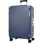 ハードキャリー フレームタイプ 預け入れ無料 旅行日数目安:1週間以上 約87L TSロック搭載 ストッパー付き 静音キャスター ネイビー SK-0895-67