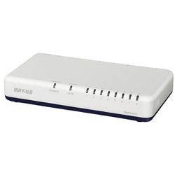 Giga対応 スイッチングハブ 8ポート プラスチック筐体/電源外付けモデル ホワイト LSW7-GT-8EPL/CWH