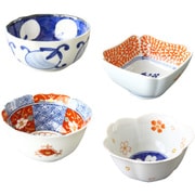 波佐見焼 染錦 小鉢 4点セット 径9cm 22608
