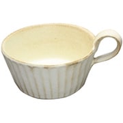 しのぎ スープボウル きなり カップ 420ml わかさま 益子焼 12543
