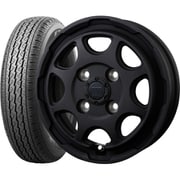 BRIDGESTONE（ブリヂストン） K370 145/80R12 80/78N + ROCK KELLY MX-V　 [サマータイヤ＆ホイール 4本セット 軽バン・トラック用 12インチ]
