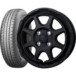 BRIDGESTONE（ブリヂストン） NEWNO 155/65R14 + ROCK KELLY MX-V [サマータイヤ＆ホイール 4本セット 軽自動車用 14インチ]
